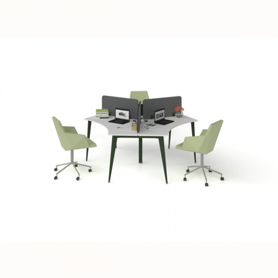 Exen Üçlü Ofis ve Büro Workstation Masa